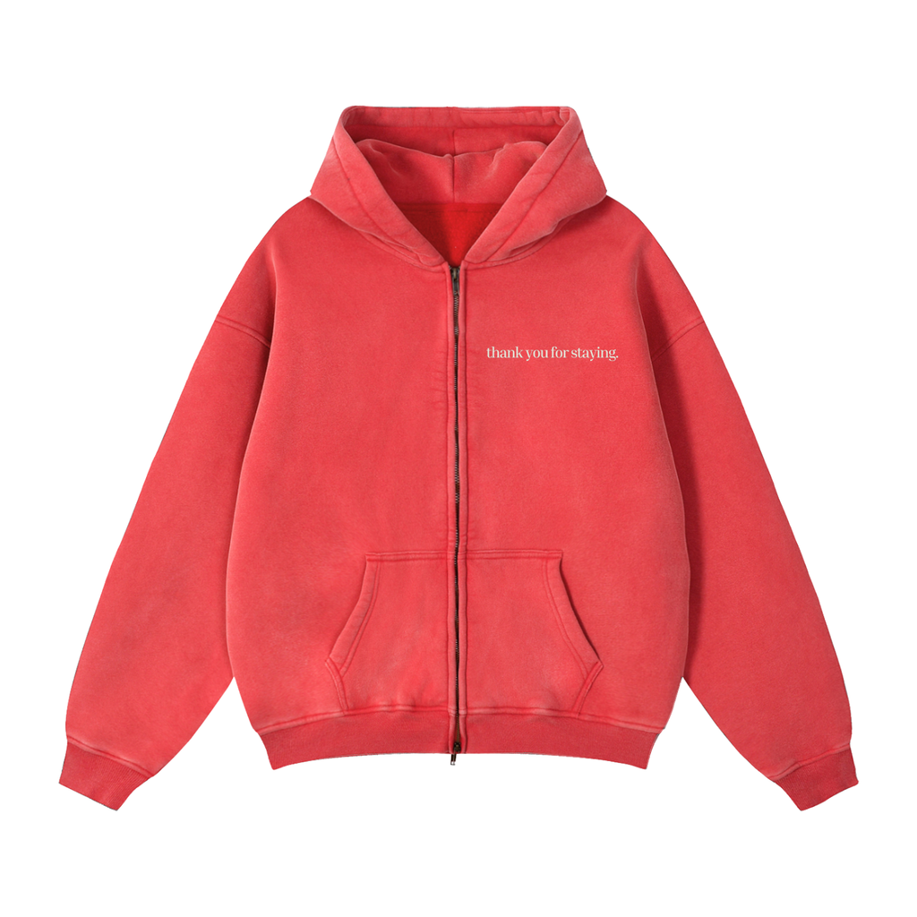 TYFS Zip-up Boxy Fleece Hoodie