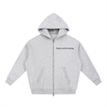 Heavyweight Oversized Grey Fleece Hoodie | Premium Mental Health Streetwear Sweatshirt | Thank You For Staying