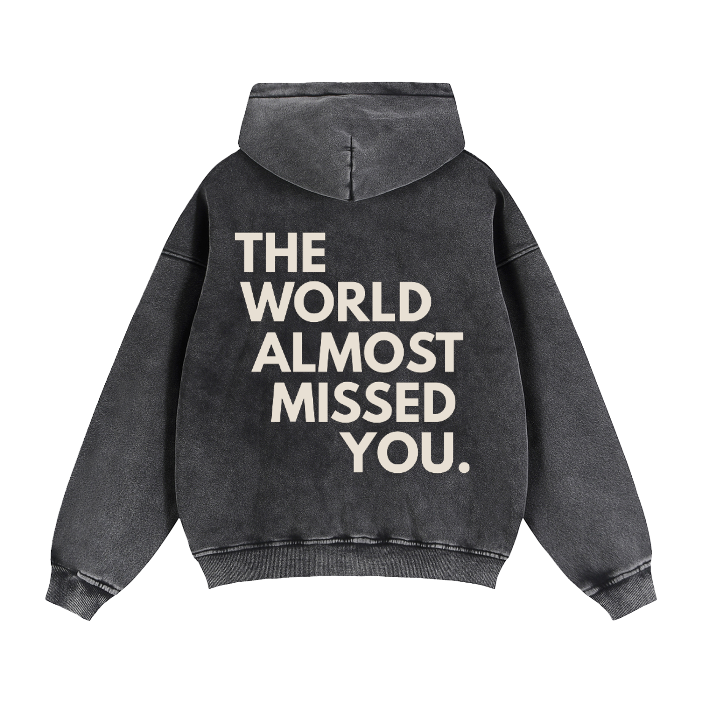 The World Almost Missed You Hoodie – Oversized Mental Health Zip-Up