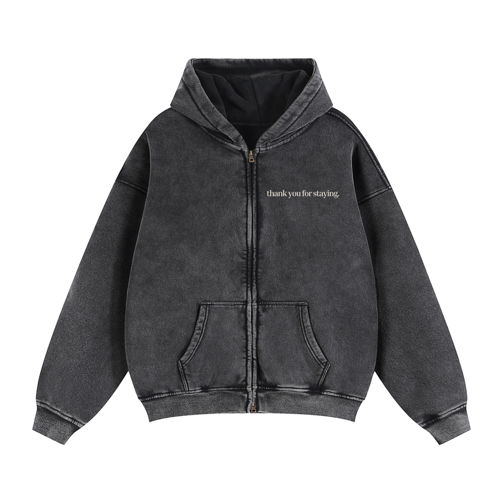 TYFS Zip-up Boxy Fleece Hoodie