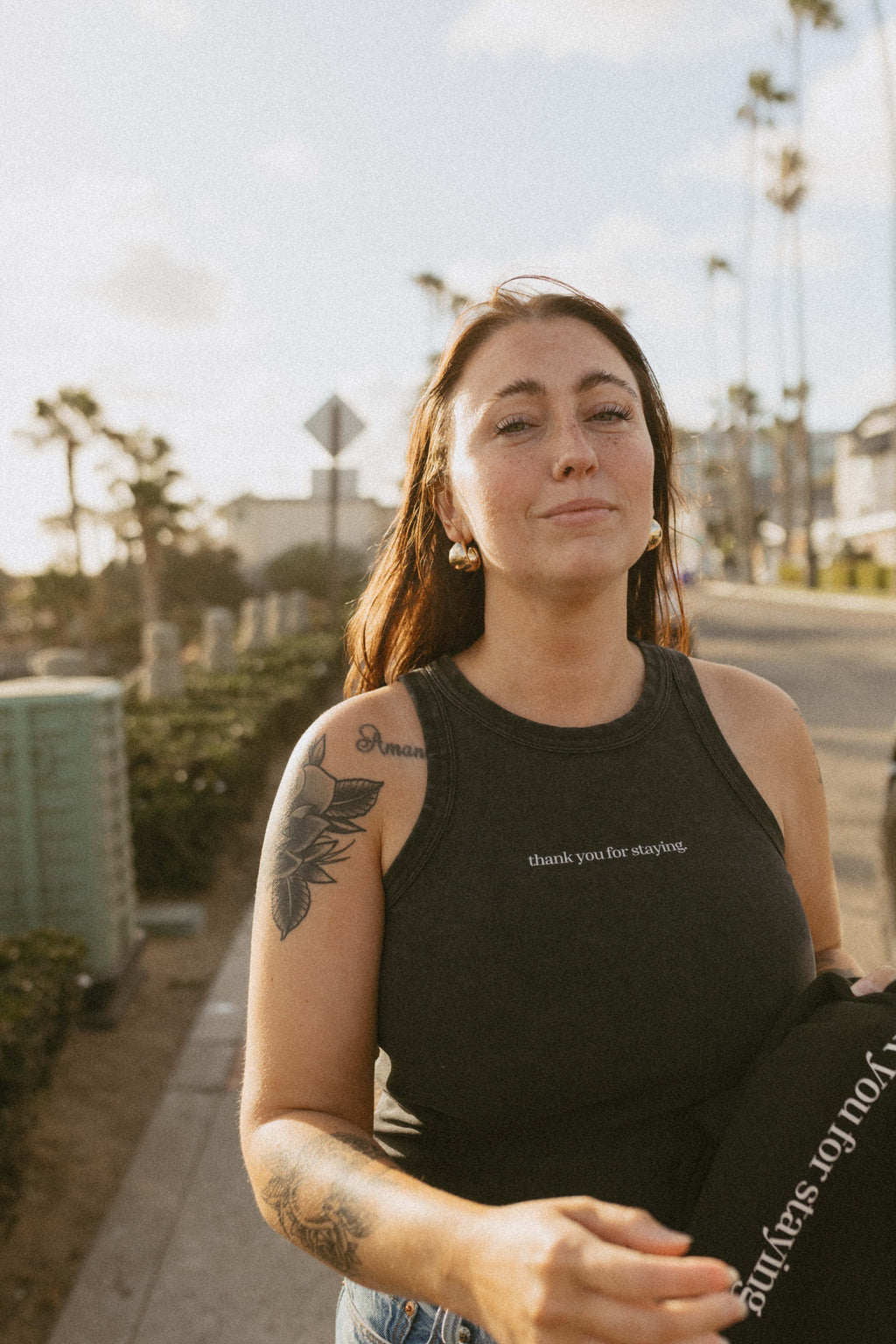 Thank You For Staying™ Women’s Tank Top | Inspirational Mental Health Apparel