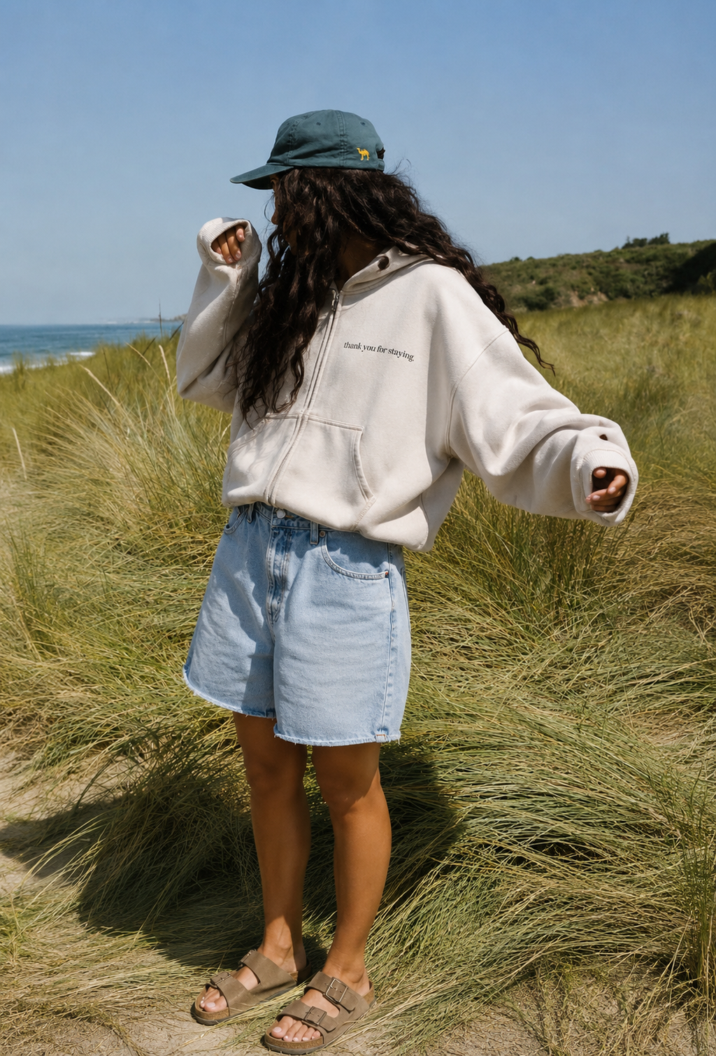 Safe Enough to Stay Marshmallow Heavyweight Zip Hoodie | Comfort Clothing