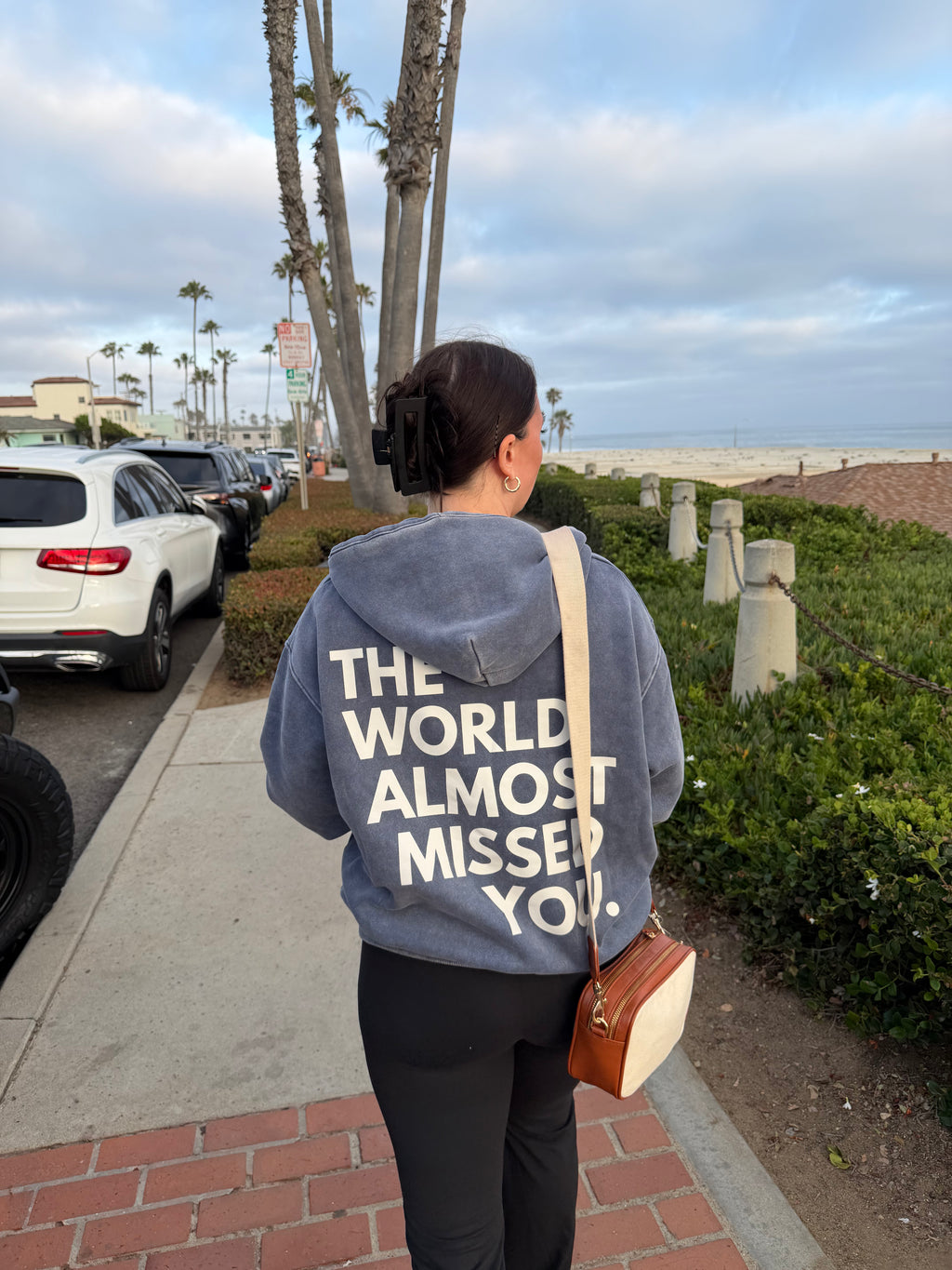 The World Almost Missed You Hoodie – Oversized Mental Health Zip-Up