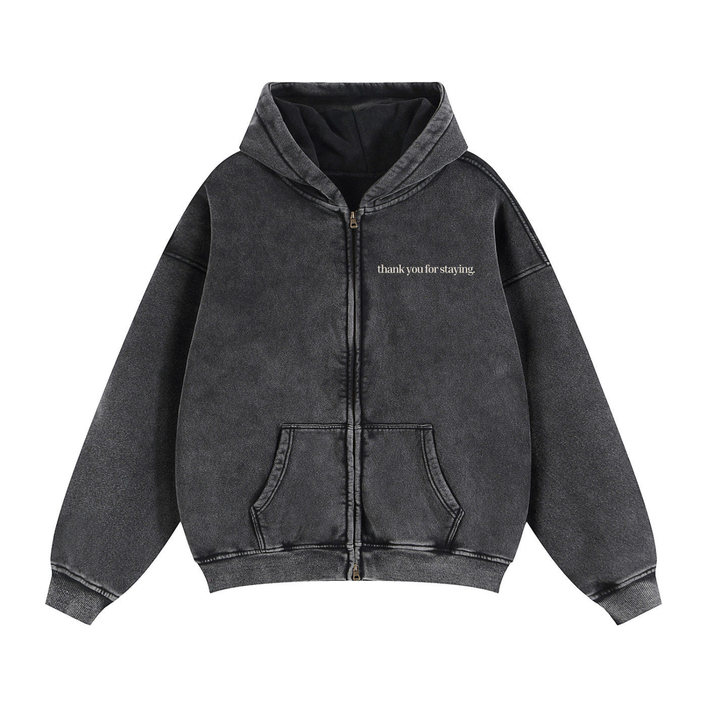 The World Almost Missed You Hoodie – Oversized Mental Health Zip-Up