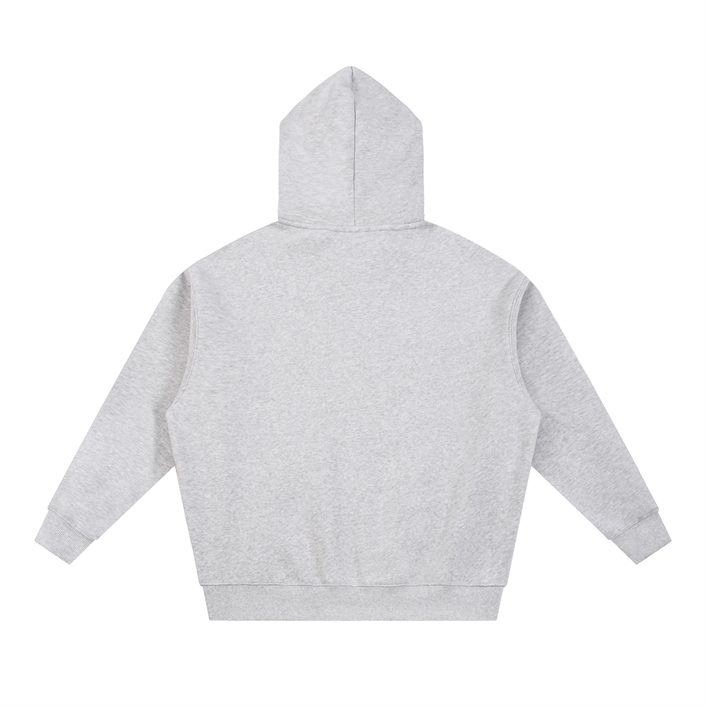 Heavyweight Oversized Grey Fleece Hoodie | Premium Mental Health Streetwear Sweatshirt | Thank You For Staying