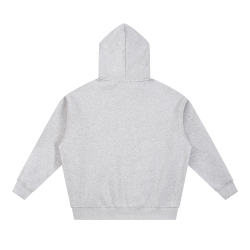 Heavyweight Oversized Grey Fleece Hoodie | Premium Mental Health Streetwear Sweatshirt | Thank You For Staying